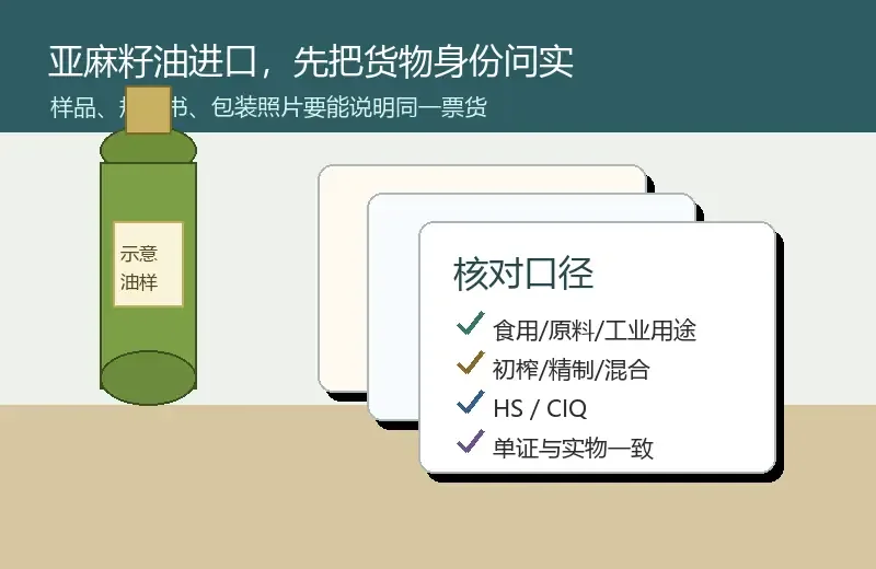 亚麻籽油进口报关清关先看什么？别把亚麻籽和亚麻籽油混着问